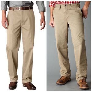 Dockers D2 Never-Iron Essential Khaki Flat Front